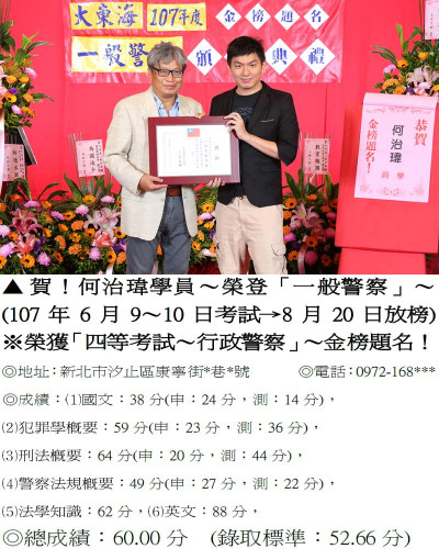 107年一般警察-何治瑋