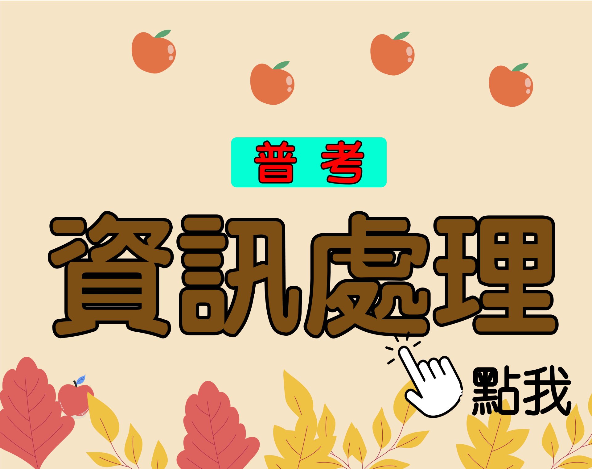 普考[資訊處理] 一年期‧全修